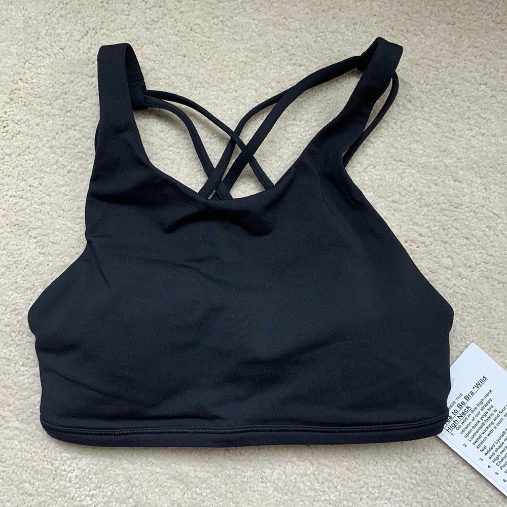 Lululemon Free to Be High Neck Sports Bra - Black